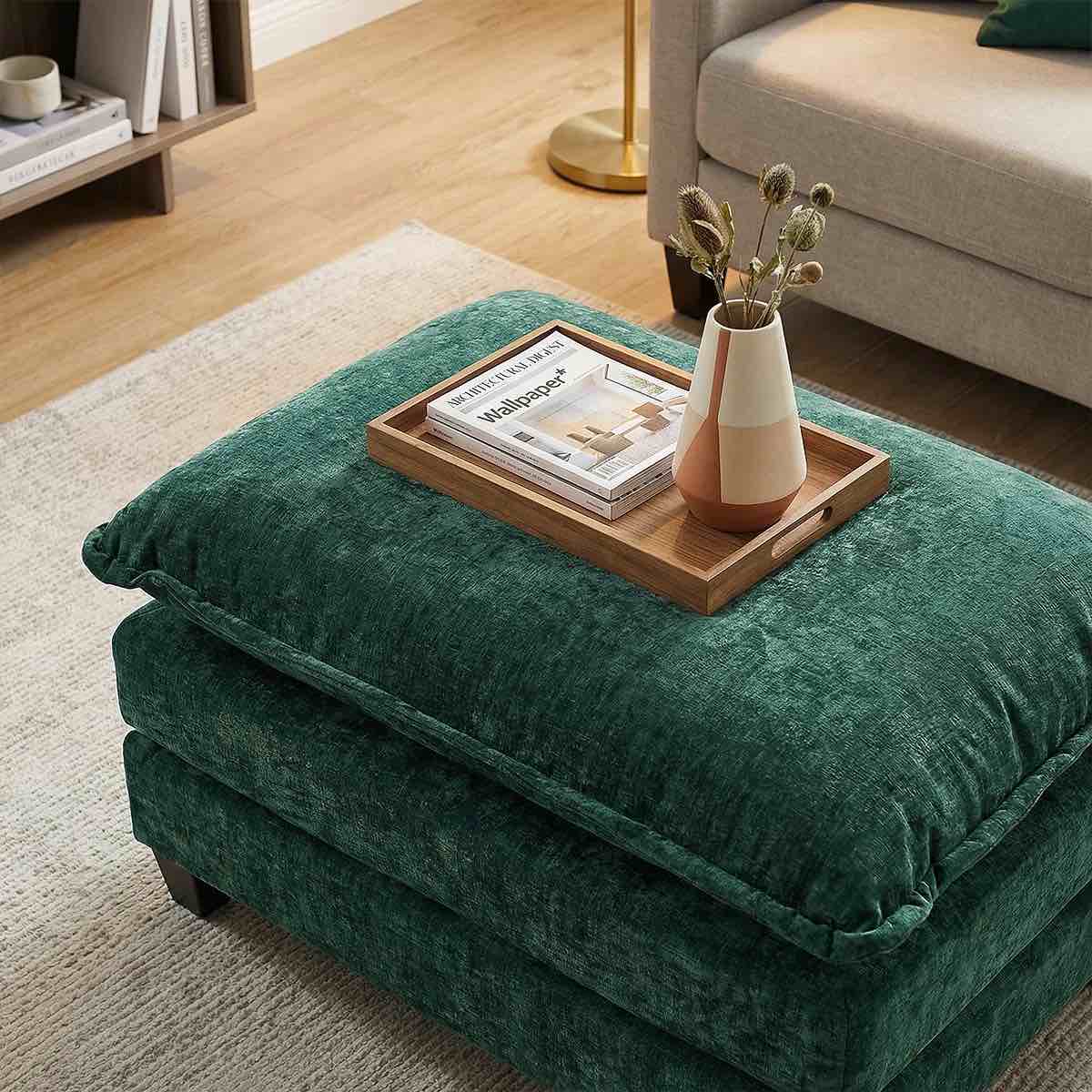 Condition photo showing New/Like New for modular cloud sofa ottoman - comfy double layer cushion, living room seating