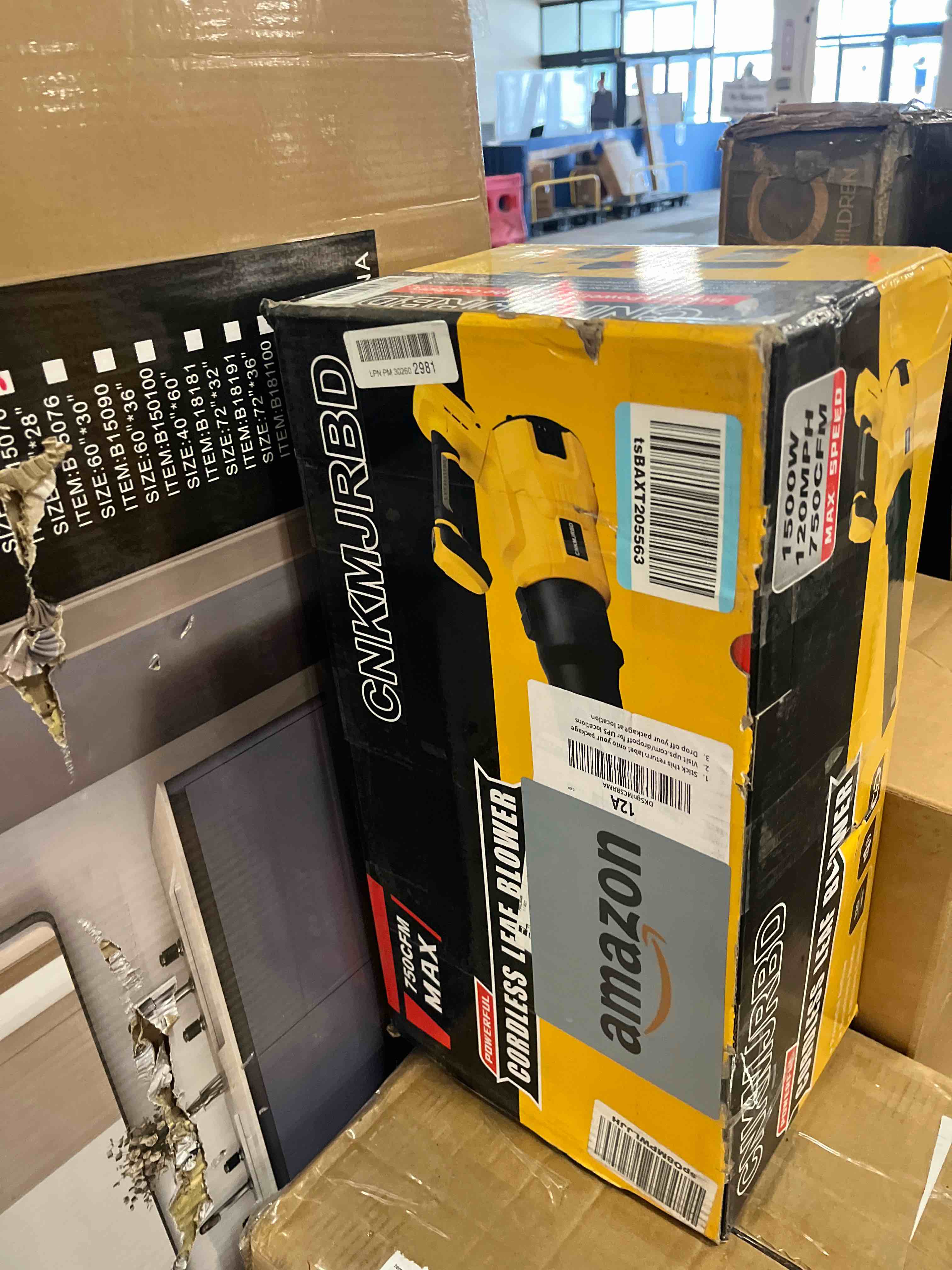 Condition photo showing New/Like New for Cordless Leaf Blower - 1500W Brushless,120MPH Speed/750CFM Volume.Compatible with Dewalt 20V Max Battery (Battery Not Included) for Lawn, Garden & Driveway Cleaning