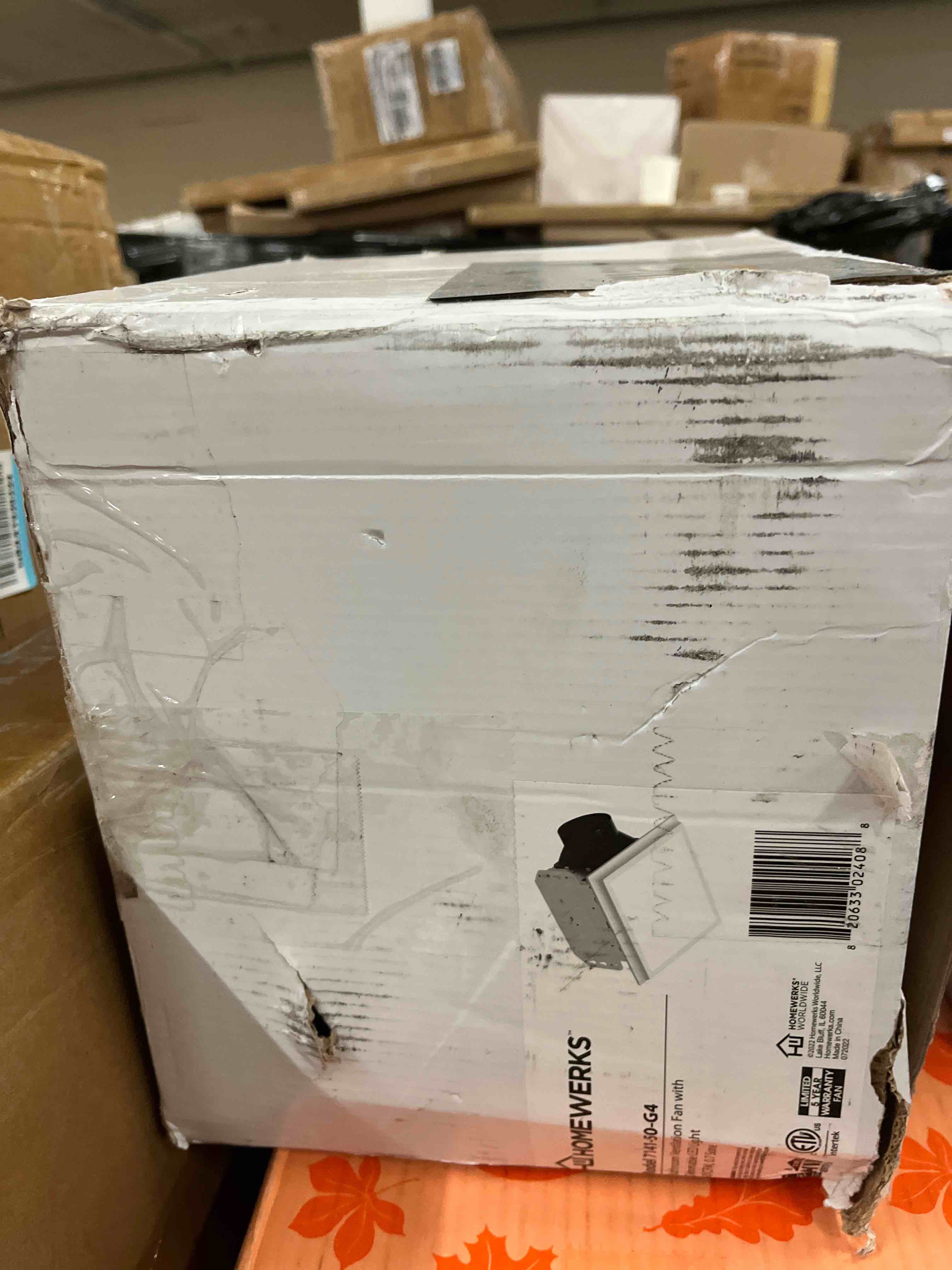 Condition photo showing New/Like New for Homewerks 50 CFM 0.8 Sone Bathroom Ventilation Exhaust Fan with Dimmable LED Light