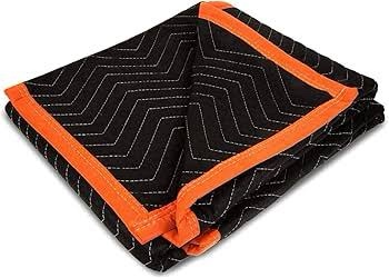 Condition photo showing New/Like New for Simpli-Magic Heavy Duty Padded Moving Blankets (12 Pack),Black/Orange