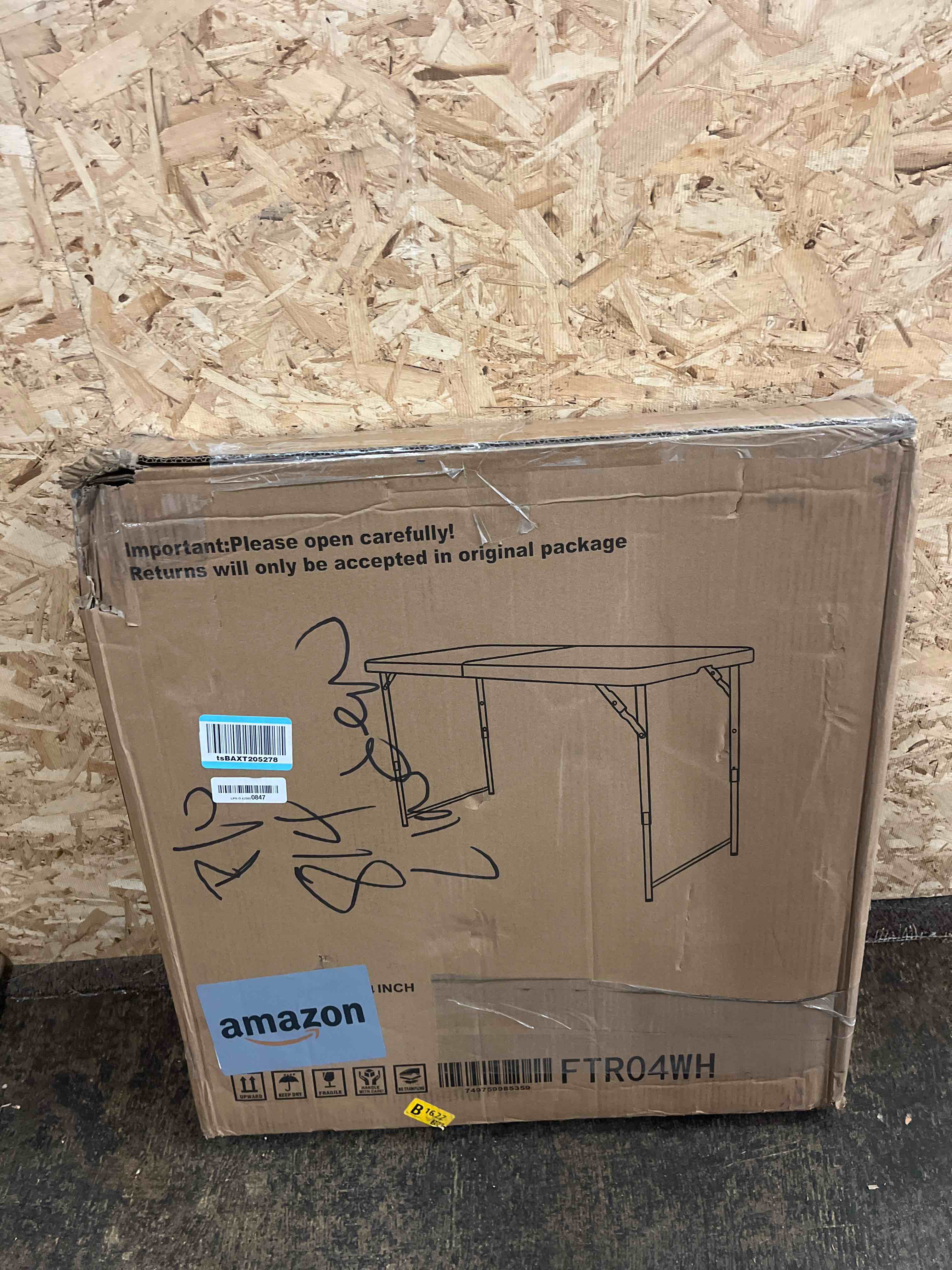 Condition photo showing New/Like New for SKOK 330lbs Folding Picnic Table 4/6/8 Foot Adjustable Height, 4/6/8FT Plastic Table Portable w/Handle, Utility Commercial Craft Sewing Card Table w/Heavy Duty Frame for Party Events