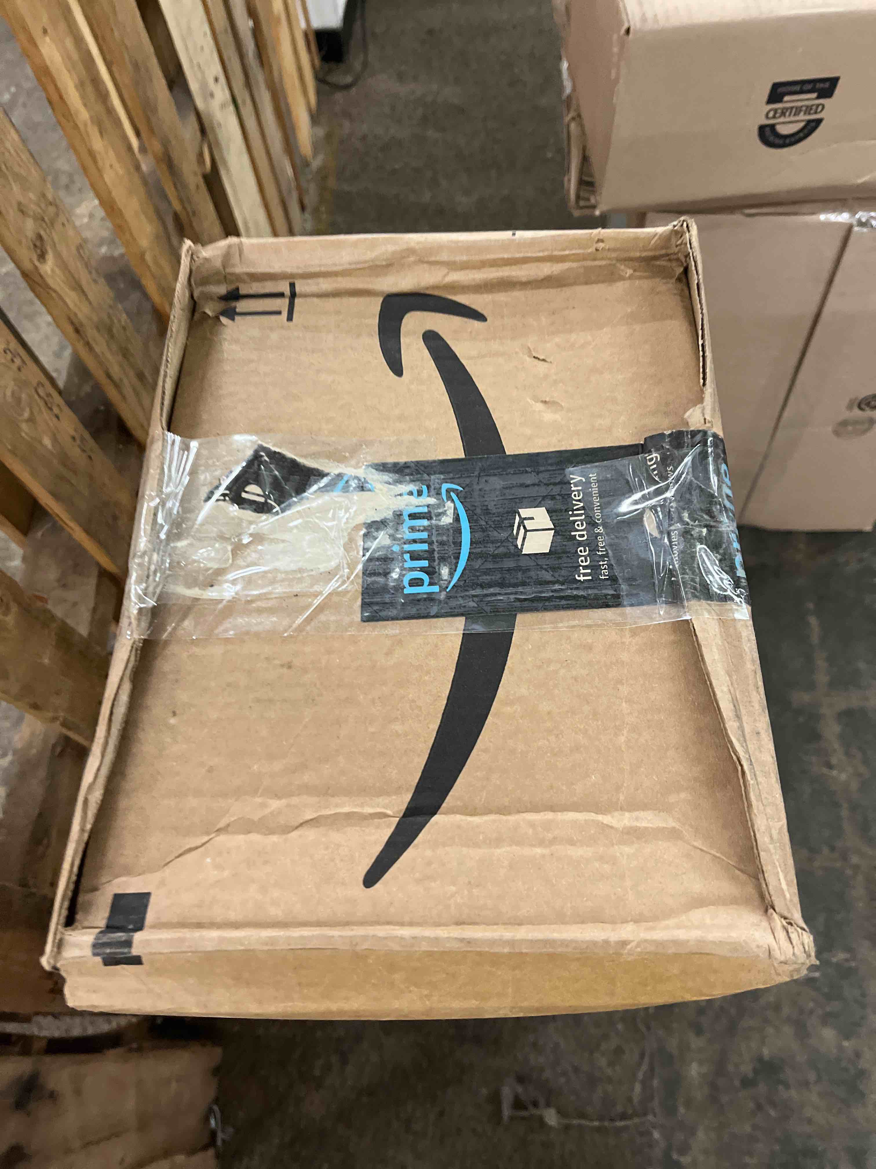 Condition photo showing New/Like New for DLLT Large Ceiling Fans with Lights: 72in Modern Indoor/Outdoor Ceiling Fan for Living Room Patio - Black Ceiling Fans with Remote APP Control 8 Blades Reversible Quiet DC Motor Timer 6 Speeds 3 CCT