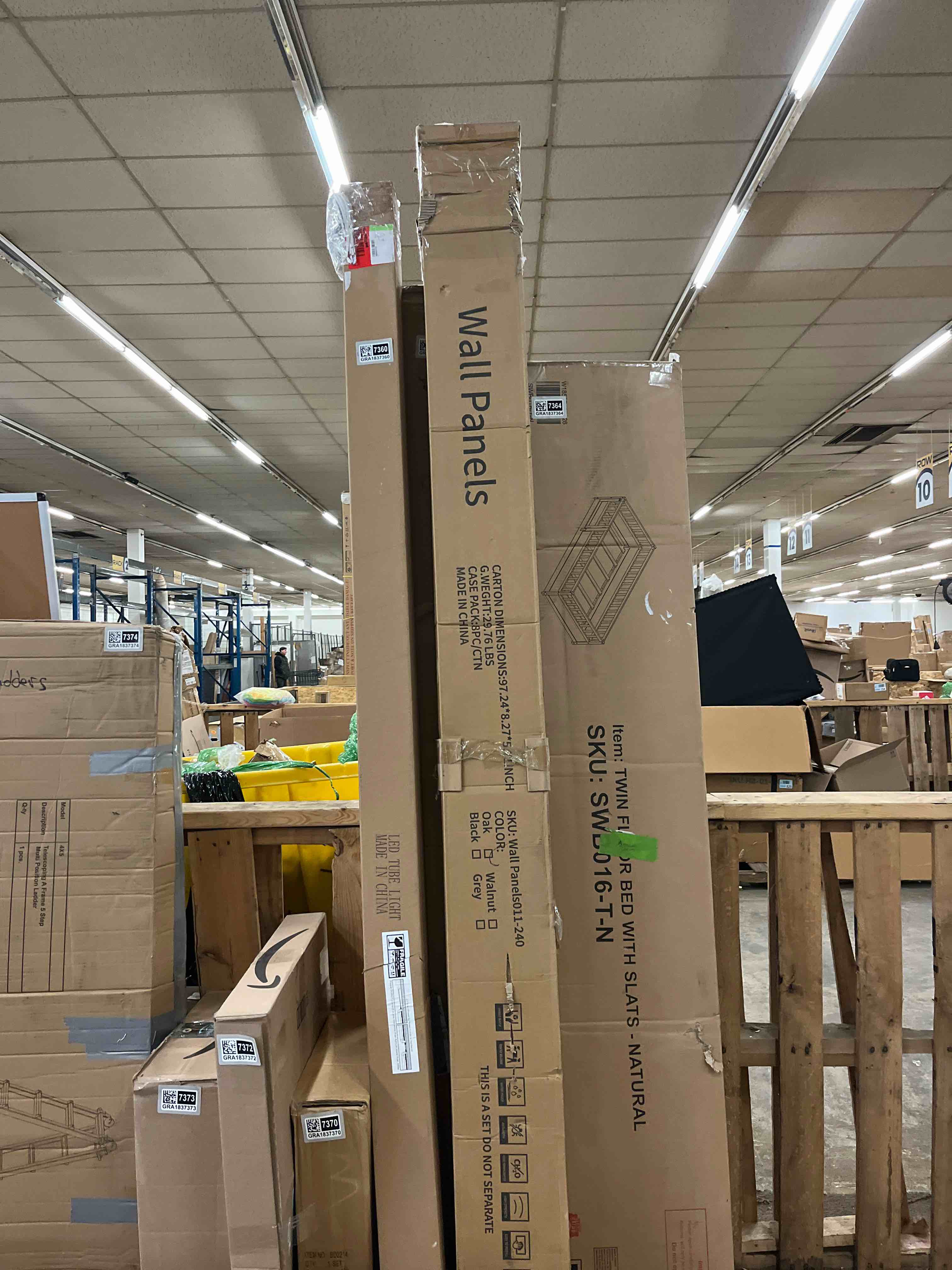 Condition photo showing New/Like New for Art3d 8-Pack WPC Wood Slat Wall Panel for Interior Décor, 3D Wood Fluted Acoustic Wall Paneling for Living Room Bedroom Home & Office Accent Decor - 96 x 6 Inch Walnut