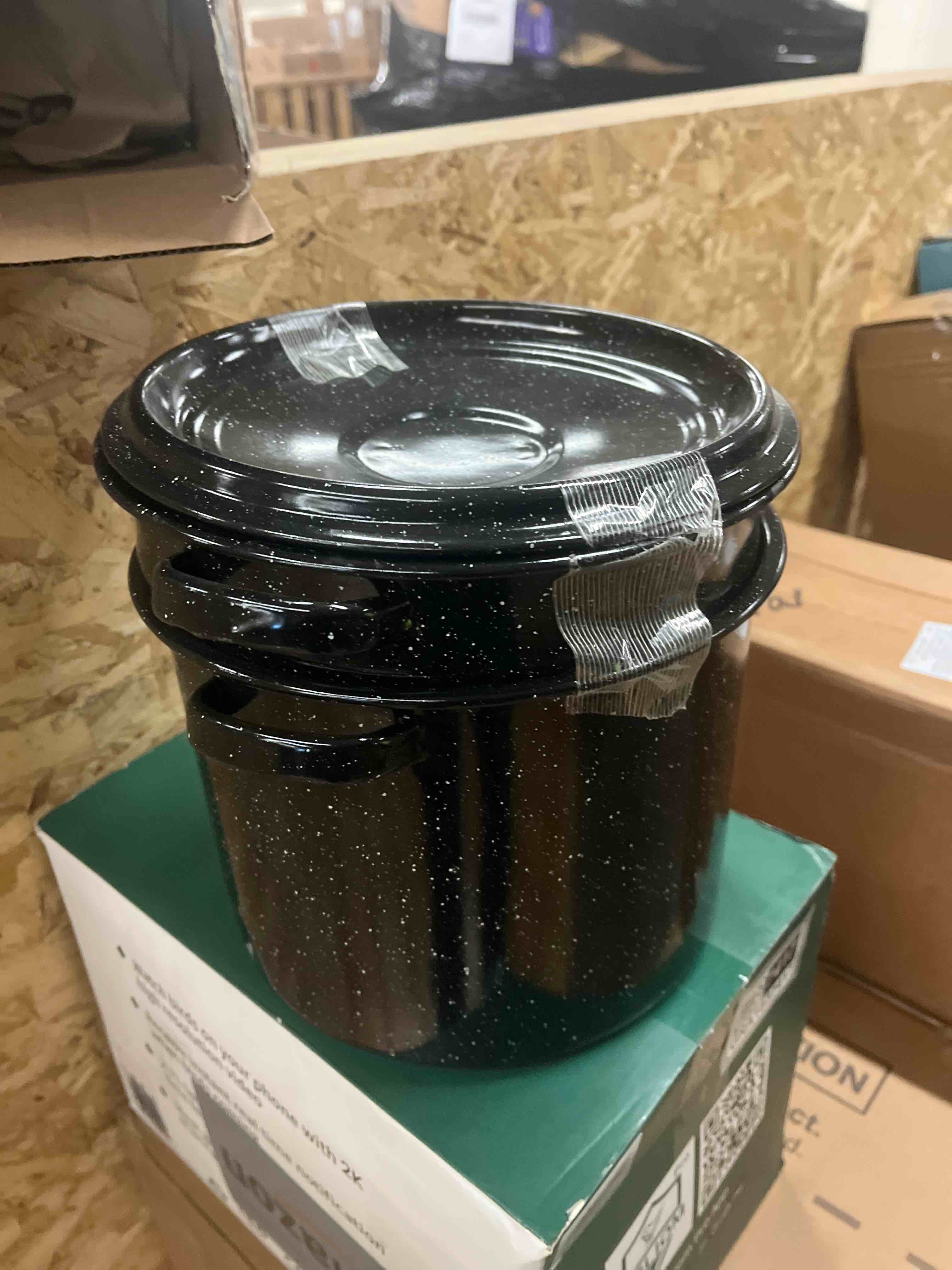 Condition photo showing New/Like New for For Granite Ware 7.5 Qt 3 Piece Multiuse Pasta Pot Set, Strainer Pot with lid