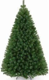 6ft Artificial Christmas Tree, Premium Hinged Spruce Christmas Trees Easy Assembly with Metal Foldable Stand, Fluffy Holiday Xmas Tree for Home Party Decoration