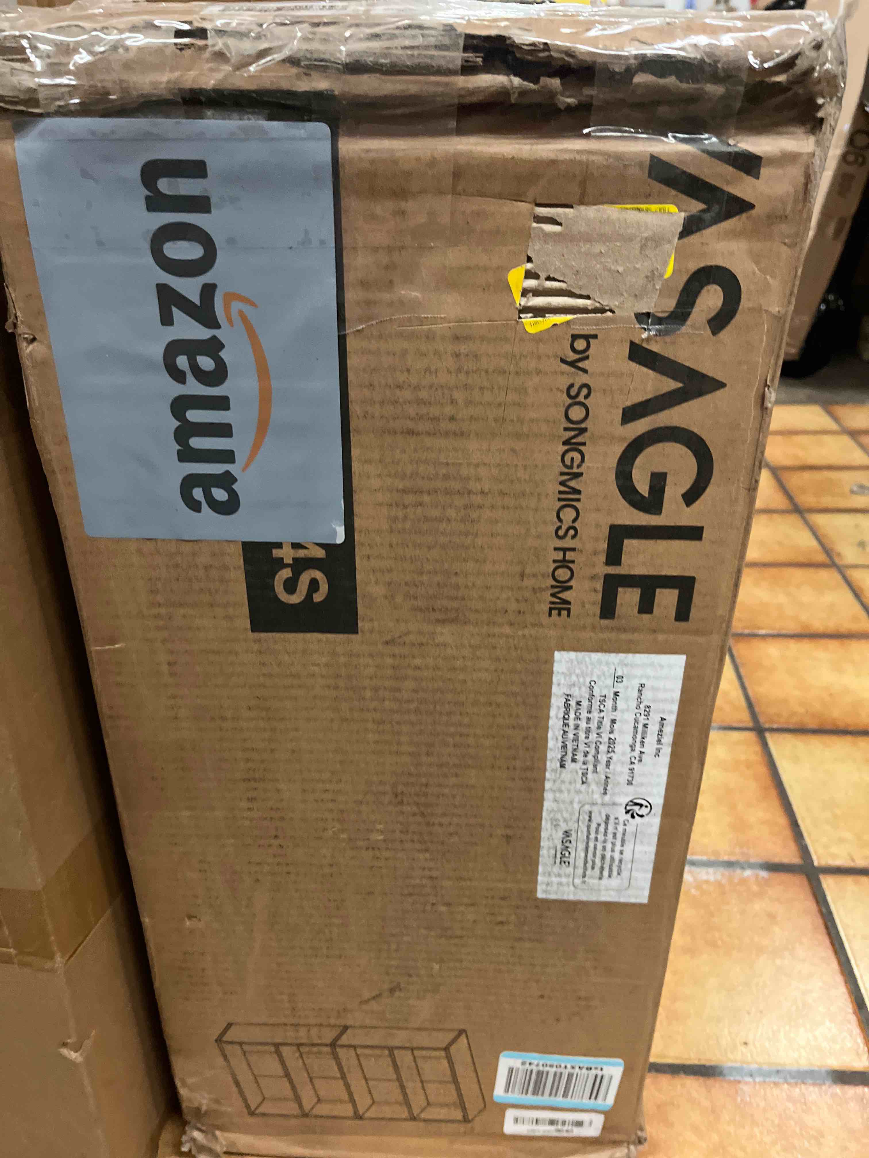 Condition photo showing Good Condition for VASAGLE Bookshelf, 23.6 Inches Wide, 3-Tier Open Bookcase with Adjustable Storage Shelves, Floor Standing Unit, Rustic Brown ULBC163X01