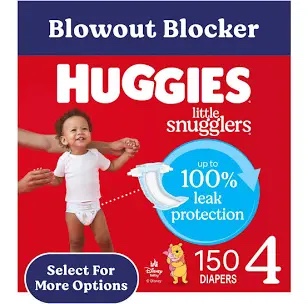 Huggies Little Snugglers Disposable Diapers - Size 4 - 150ct