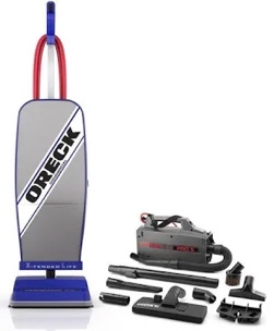 Oreck Commercial XL Upright Corded Vacuum Cleaner, Bagged Professional Commercial Pro Grade, for Carpet and Hard Floor, Powerful High-Speed Brush Roll, Large Cleaning Path, XL2100RHS, Gray/Blue