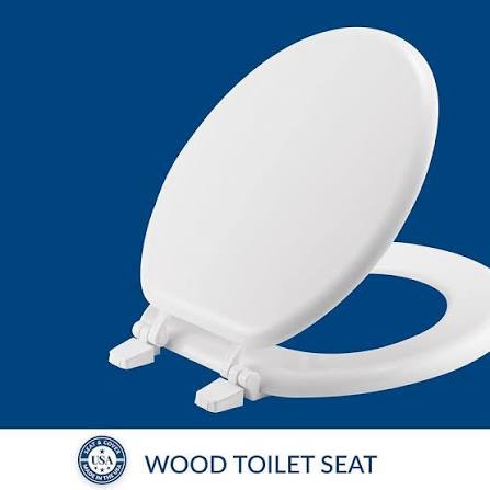Condition photo showing New/Like New for Bemis 400TTA Economy Durable Wood Toilet Seat, Round, White