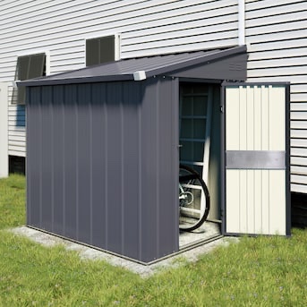 Condition photo showing New/Like New for veikous 4-ft x 8-ft galvanized steel metal storage shed gdossh-4008 & gdossh-4007