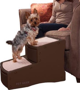 easy step ii extra wide pet stairs - chocolate
