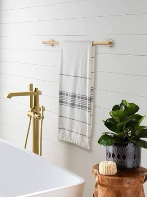 amerock bh36084cz | champagne bronze towel bar | 24 in (610 mm) towel rack | monument | bathroom towel holder | bathroom hardware | bath accessories