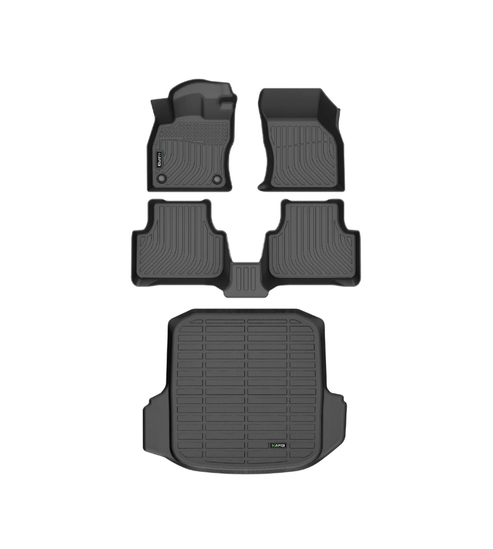 HAFIDI® Floor Mats Fit for 2012-2018 Volkswagen Jetta All Weather Protection TPE Car Floor Liners, Fits 1st & 2nd Row Full Set VW Jetta Custom Accessories, Black
