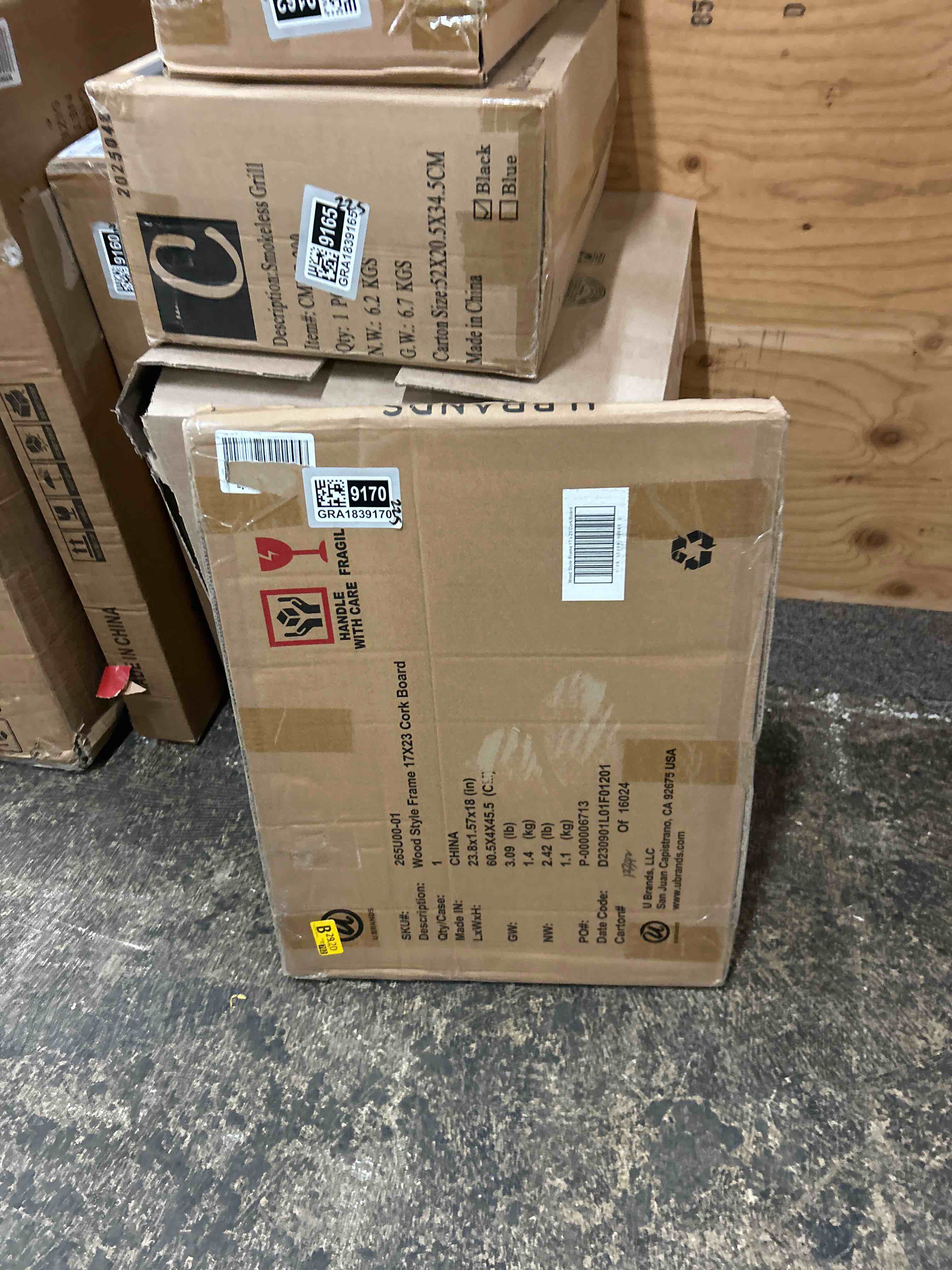 Condition photo showing New/Like New for U Brands Cork Bulletin Board  24 X 18 Inches  Birch MDF Frame (265U00-01)