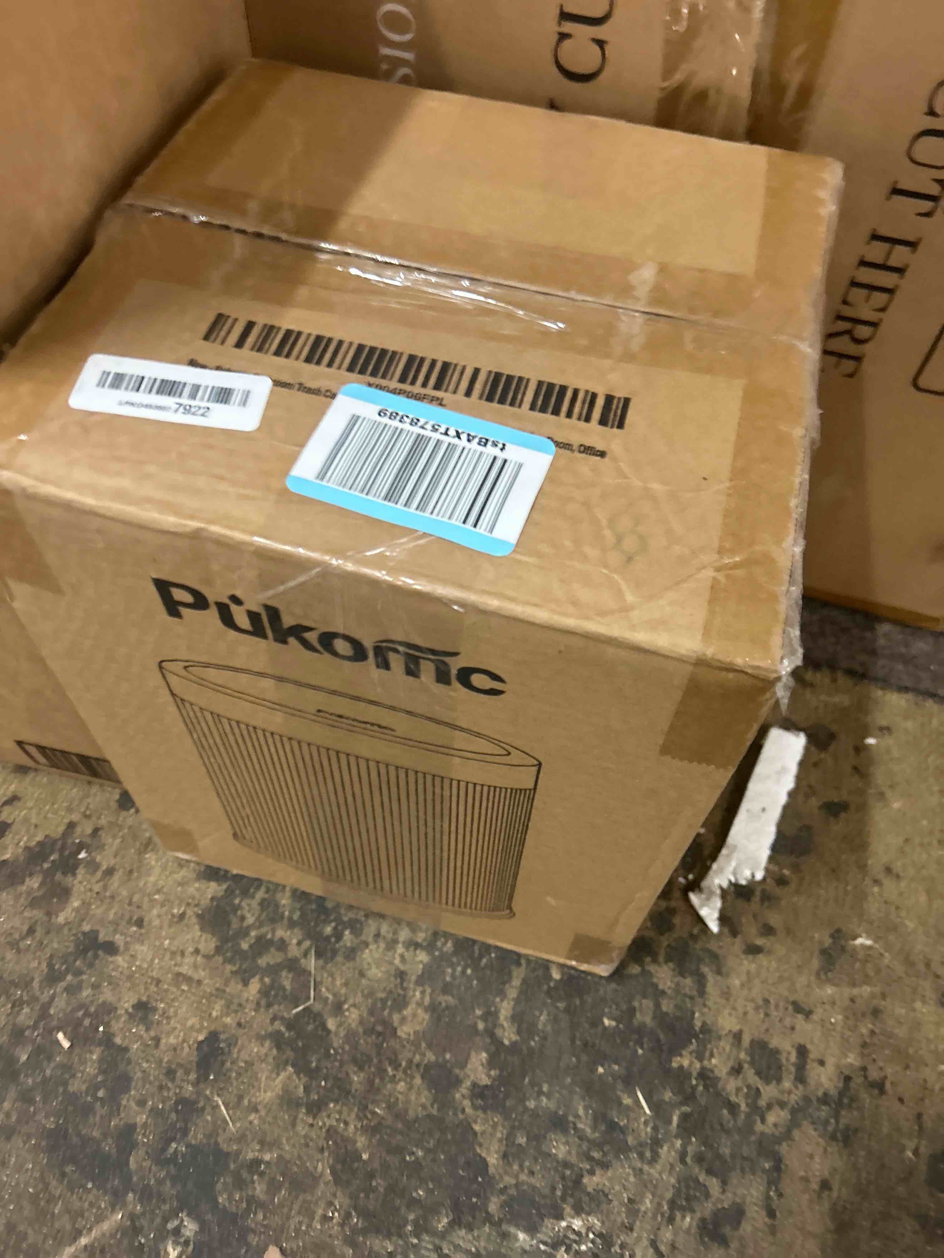 Condition photo showing New/Like New for Smart Bathroom Trash Can Garbage Can with Lid, 2.8 Gallon Motion Sensor Trash Bin for Bathroom, Kitchen, Small Mini Trash Cans Black Automatic Diaper Trash Can-Dark Gray