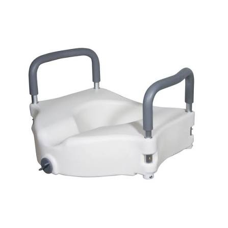 Condition photo showing New/Like New for Bath SafetyRaised Toilet Seat Product Description: Elev.Toilet Seat w/ RemArms,RTL,1 EA