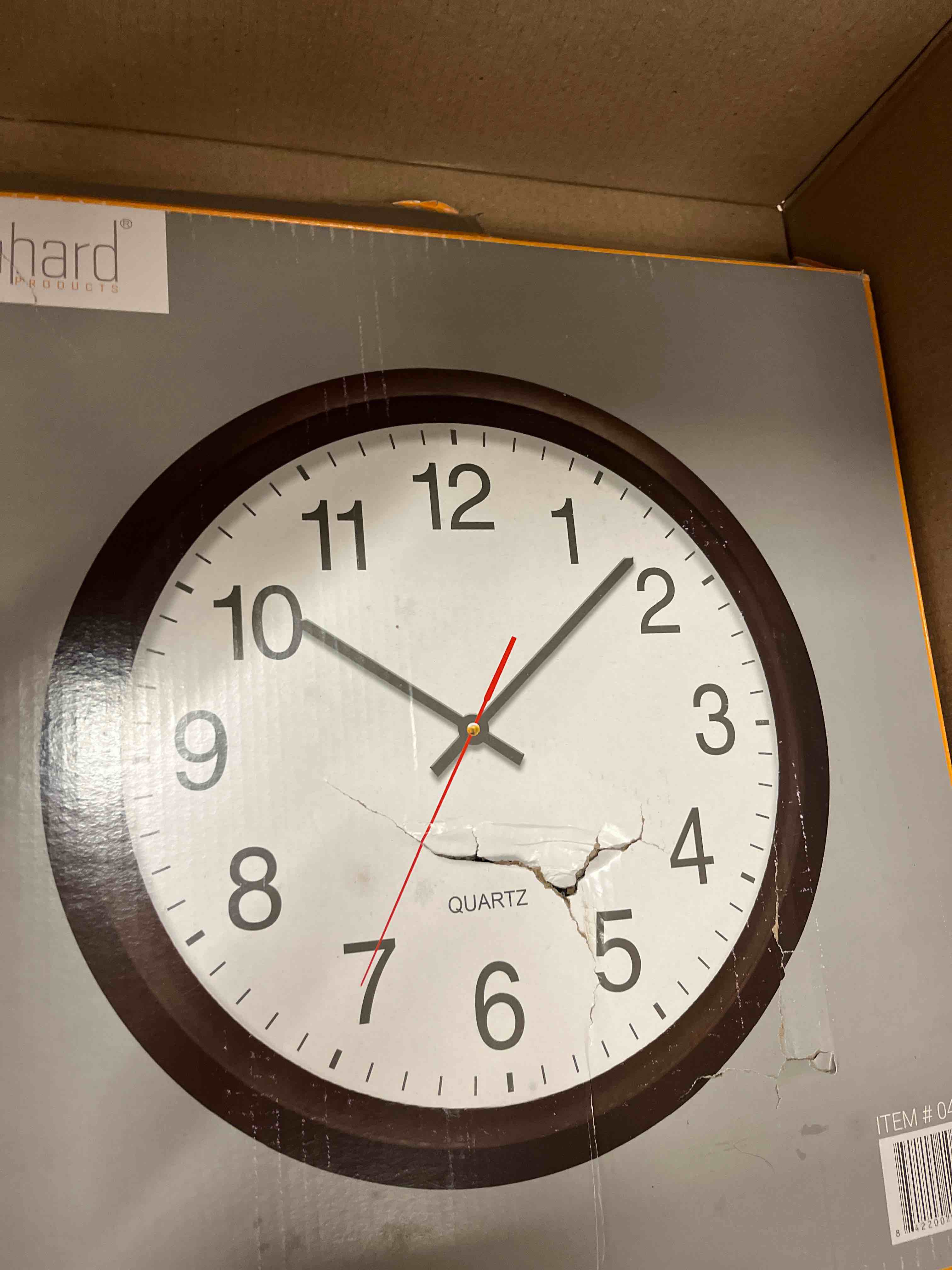 Condition photo showing New/Like New for Bernhard Products Black Wall Clock, Silent Non Ticking - 16 Inch Extra Large Quality Quartz Battery Operated Round Easy to Read Home/Office/Business/Kitchen/Classroom/School Clock (16 Inch B)