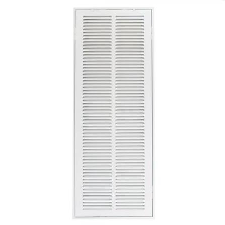 Condition photo showing New/Like New for EZ-FLO 30 x 6 Inch (Duct Opening) Return Air Vent Cover for Wall or Ceiling, Solid Steel Return Air Grille, HVAC Vent Cover, White, 61630