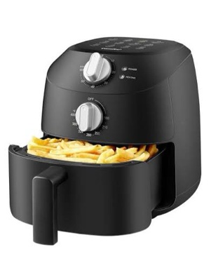 comfee' compact 2.1 quart air fryer with 12 menu options, adjustable timer & temperature control 180-400 degrees f, dishwasher-safe nonstick fry basket
