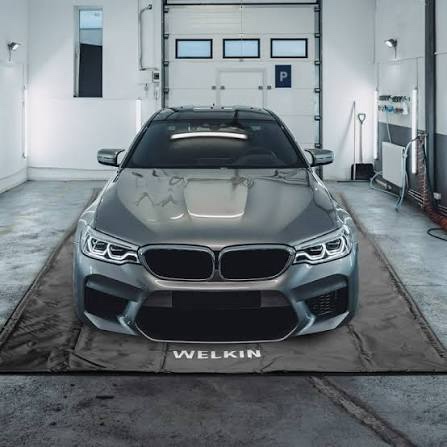 welkin containment mat,(7'9" x 16'),non-slip garage floor mat - heavy duty waterproof protection from snow, rain and mud for cars