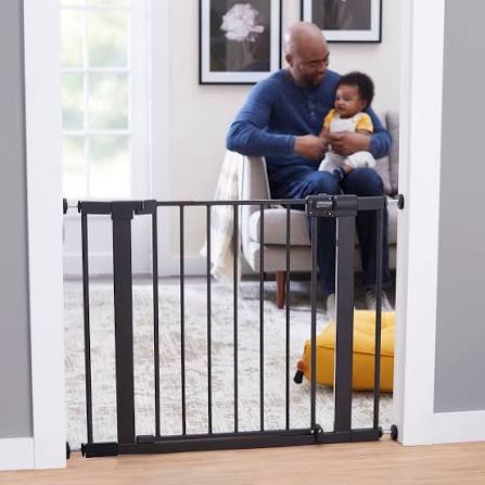safety 1st easy install walk through baby gate - black