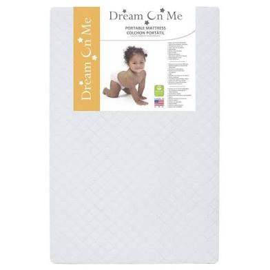 dream on me holly 3'' mini / portable waterproof fiber crib mattress