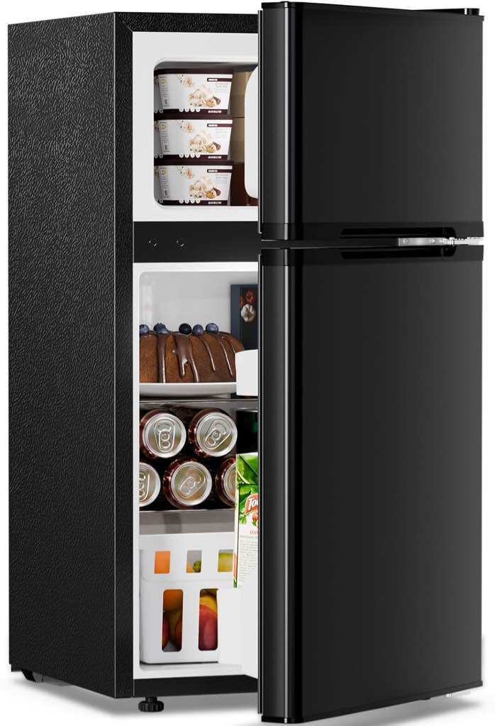 Kismile 3.2 Cu.Ft,Mini Refrigerator with Freezer
