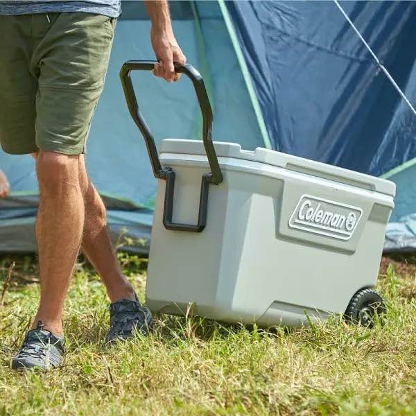 coleman 316 62qt wheeled cooler - rock gray
