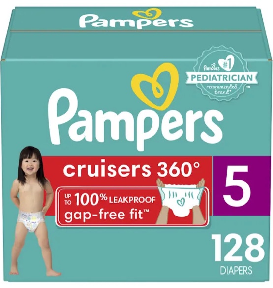 Pampers Cruisers Diapers 360 Size 5  128 Count (Select for More Options)