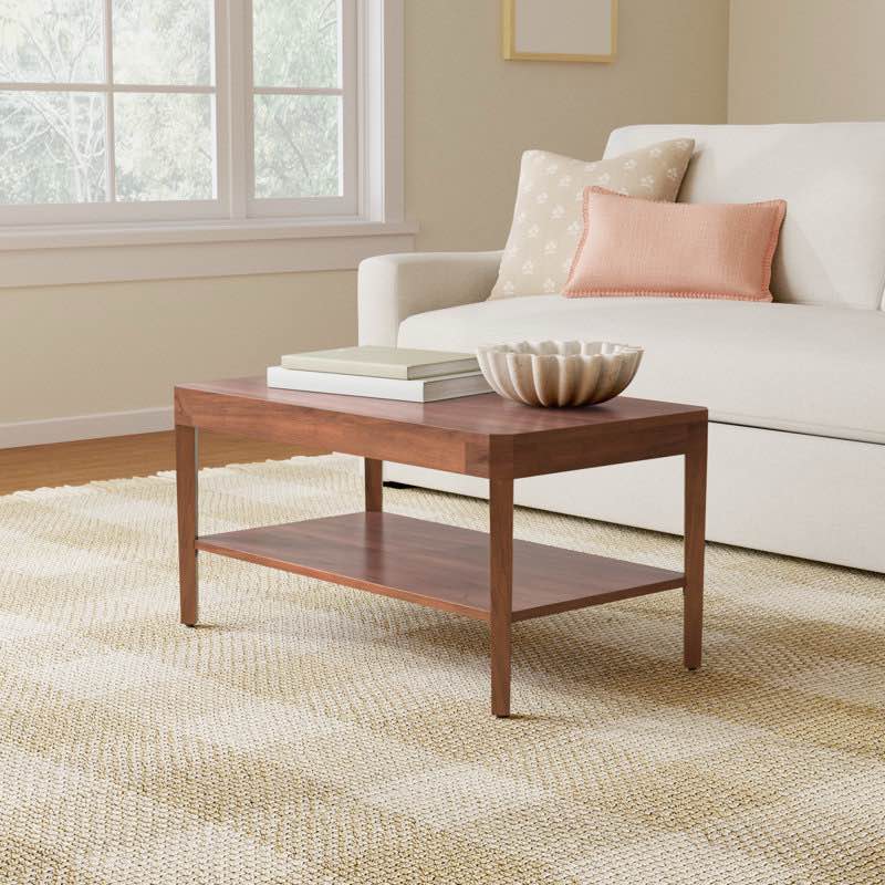 Ardentown Solid Wood Frame Coffee Table with Storage