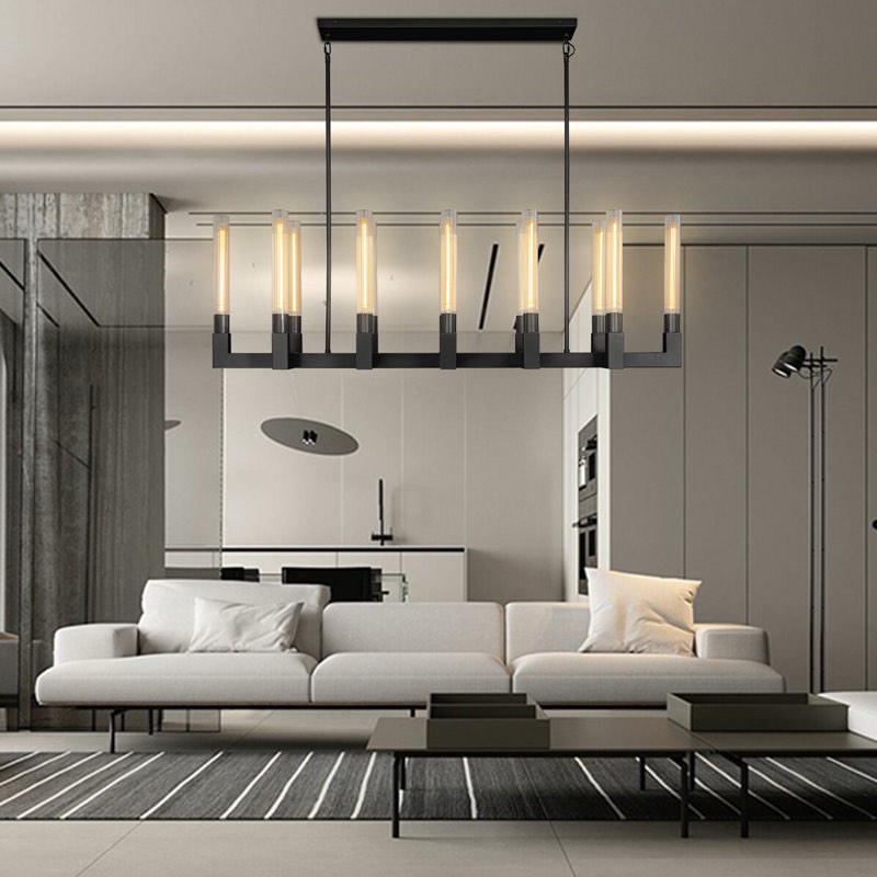Naviel 12 - Light Glass LED Farmhouse Chandelier