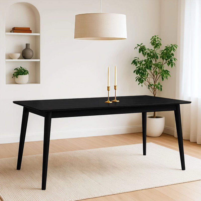Mid Century Modern Rectangular Dining Table - Pine (72in / 1830mm)