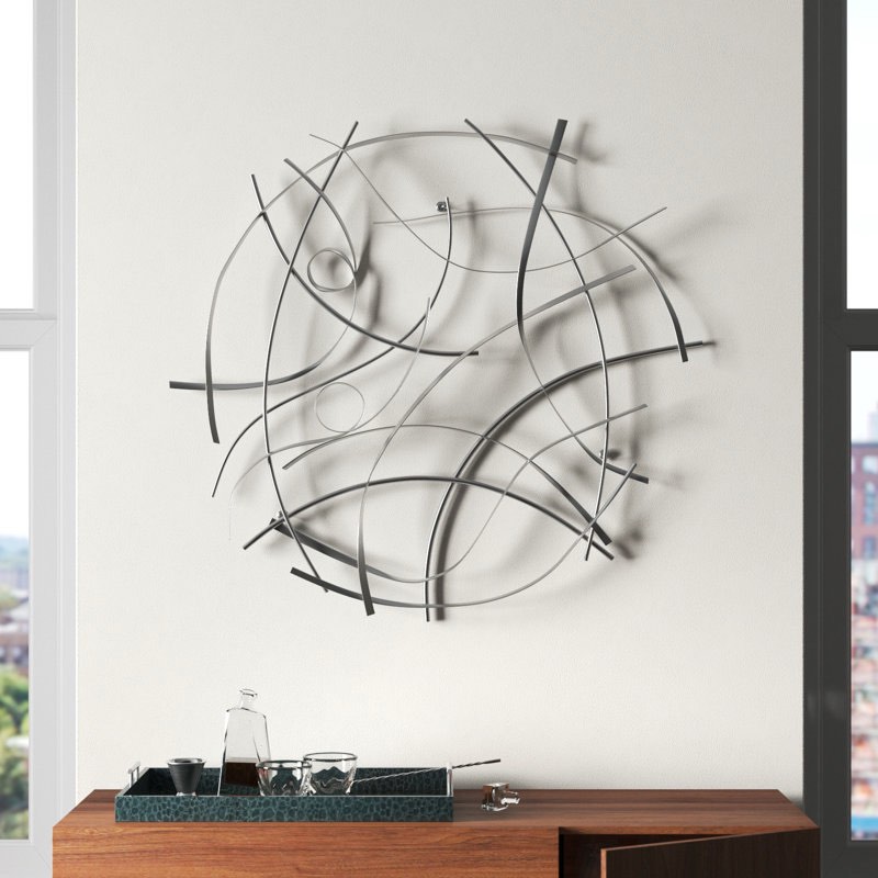 abstract metal wall décor