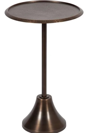 Sanzo Side Table Hammered Bronze