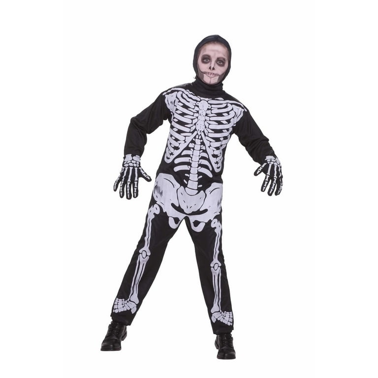 Child, skeleton costume size medium (8)