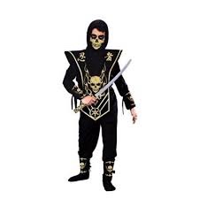 fun world skull lord ninja silver costume (boy xl 14/16)