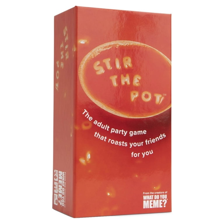 WHAT DO YOU MEME Stir The Pot - The Party Game That Roasts Your Friends - Adult Card Games for Game Night ADULT