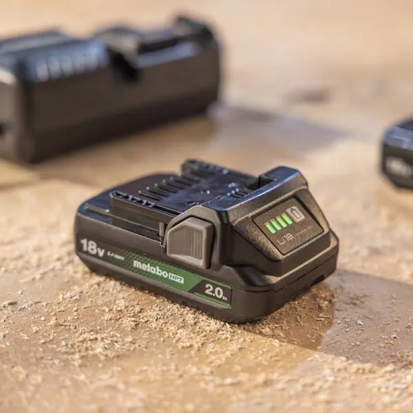 Metabo HPT 18V Battery and Charger  | 2.0 Ah Battery & Charge Indicator | UC18YKSLS