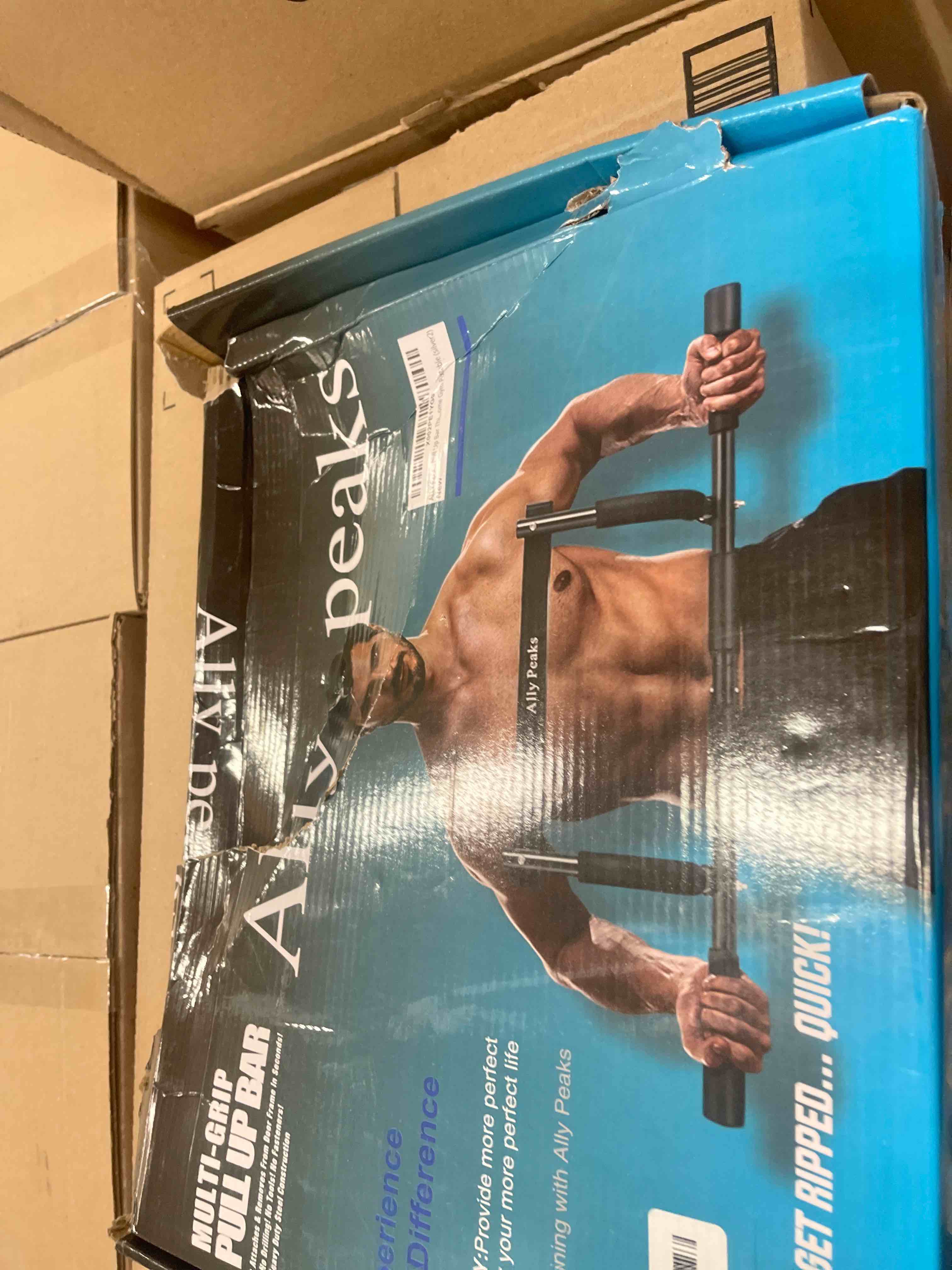 Condition photo showing New/Like New for Ally Peaks Pull Up Bar for Doorway | Thickened Steel Max Limit 440 lbs Upper Body Fitness Workout Bar| Multi-Grip Strength for Doorway | Indoor Chin-Up Bar Fitness Trainer for Home Gym Portable silver2