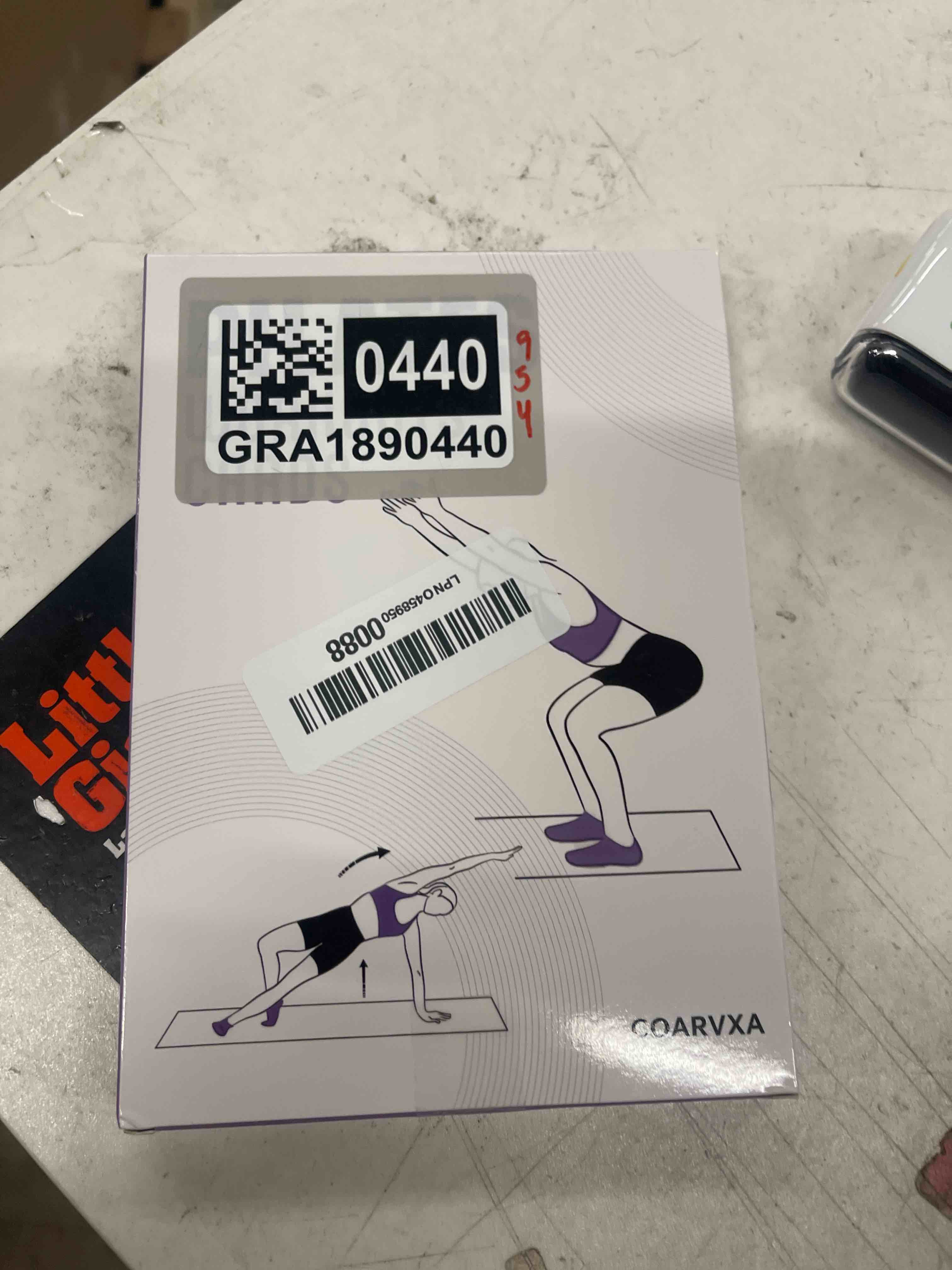 Condition photo showing New/Like New for Pilates Workouts for Women-58 Exercise Cards with Pilates Mat Workout Postures?ncludes 4-Week Challenge,2 Rings& Dry-Erase for Easy Organization-Home, Gym or Studio (Purple)