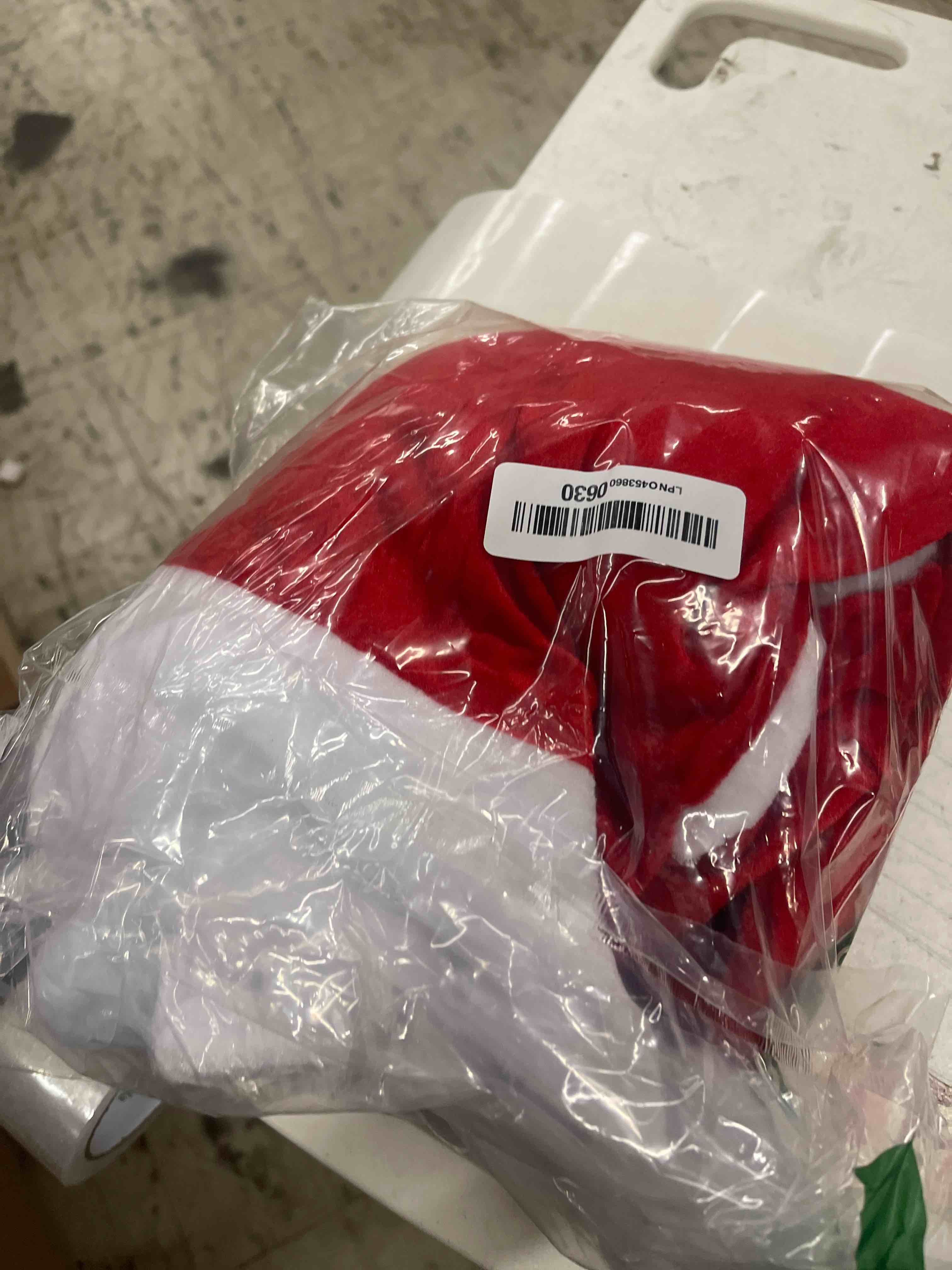 Condition photo showing New/Like New for 3 PACK Santa Hat Christmas Hats Plush Adult Traditional Red Christmas Santa Hat for Xmas New Year's Holiday Party, Adult Size