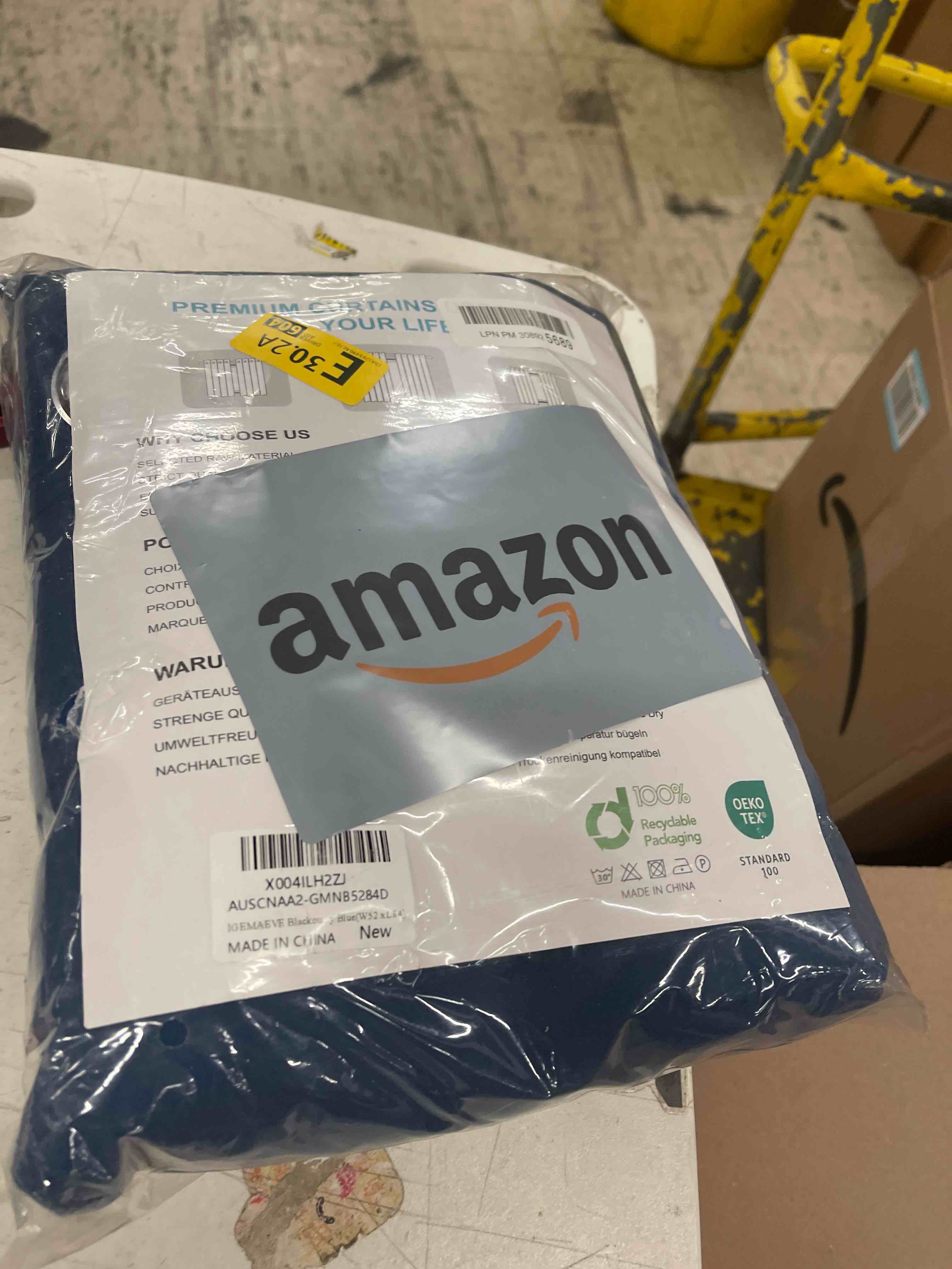 Condition photo showing New/Like New for Blackout Curtains 84 Inch Length 2 Panels Set, Black Out Curtains for Bedroom 84 Inch Long, Grommet Energy Saving Room Darkening Drapes for Living Room Window Navy Blue(W52 x L84) Navy Blue 52"W x 84"L (Pack of 2)
