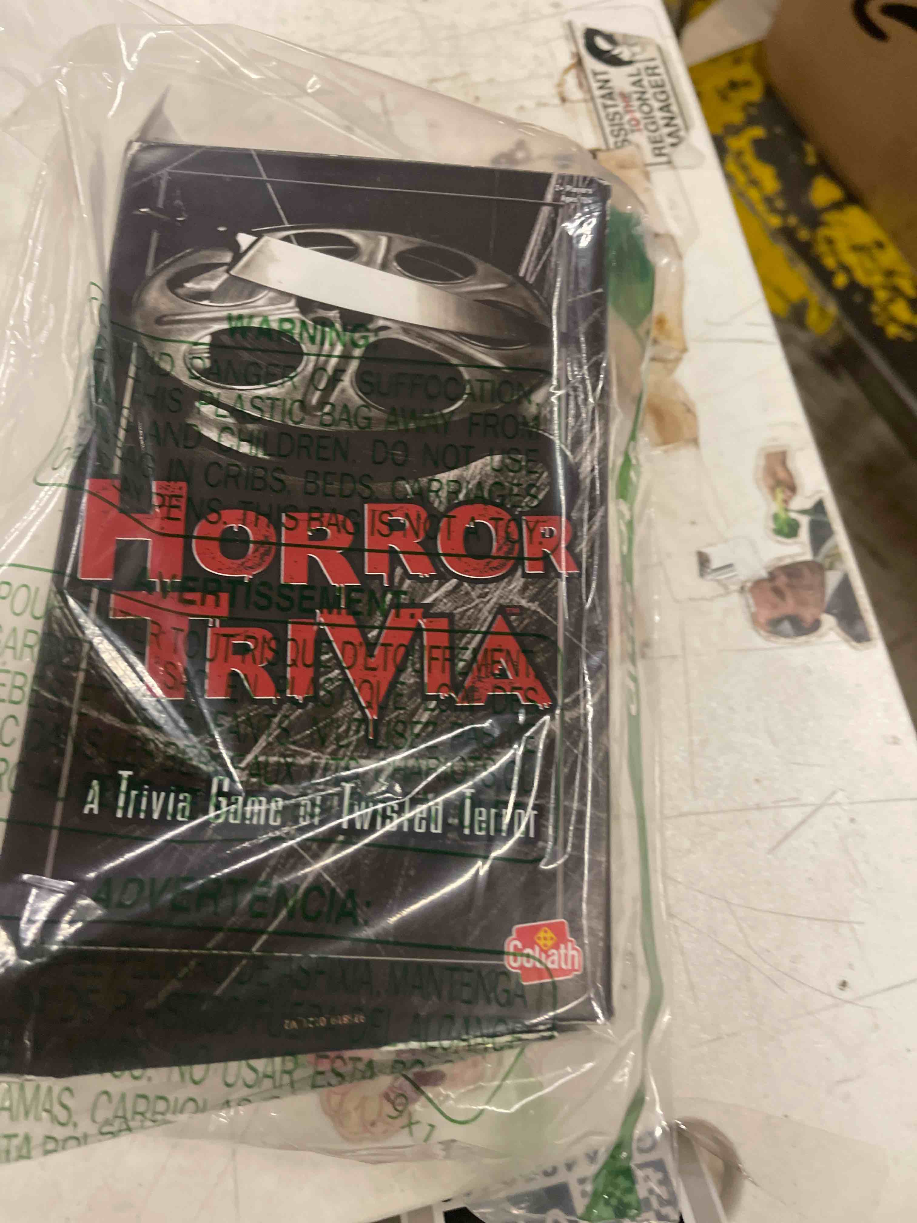 Condition photo showing New/Like New for Horror Trivia Card Game - Test Your Knowledge of Horror Pop Culture Facts with 300 Scary Fun Trivia Questions