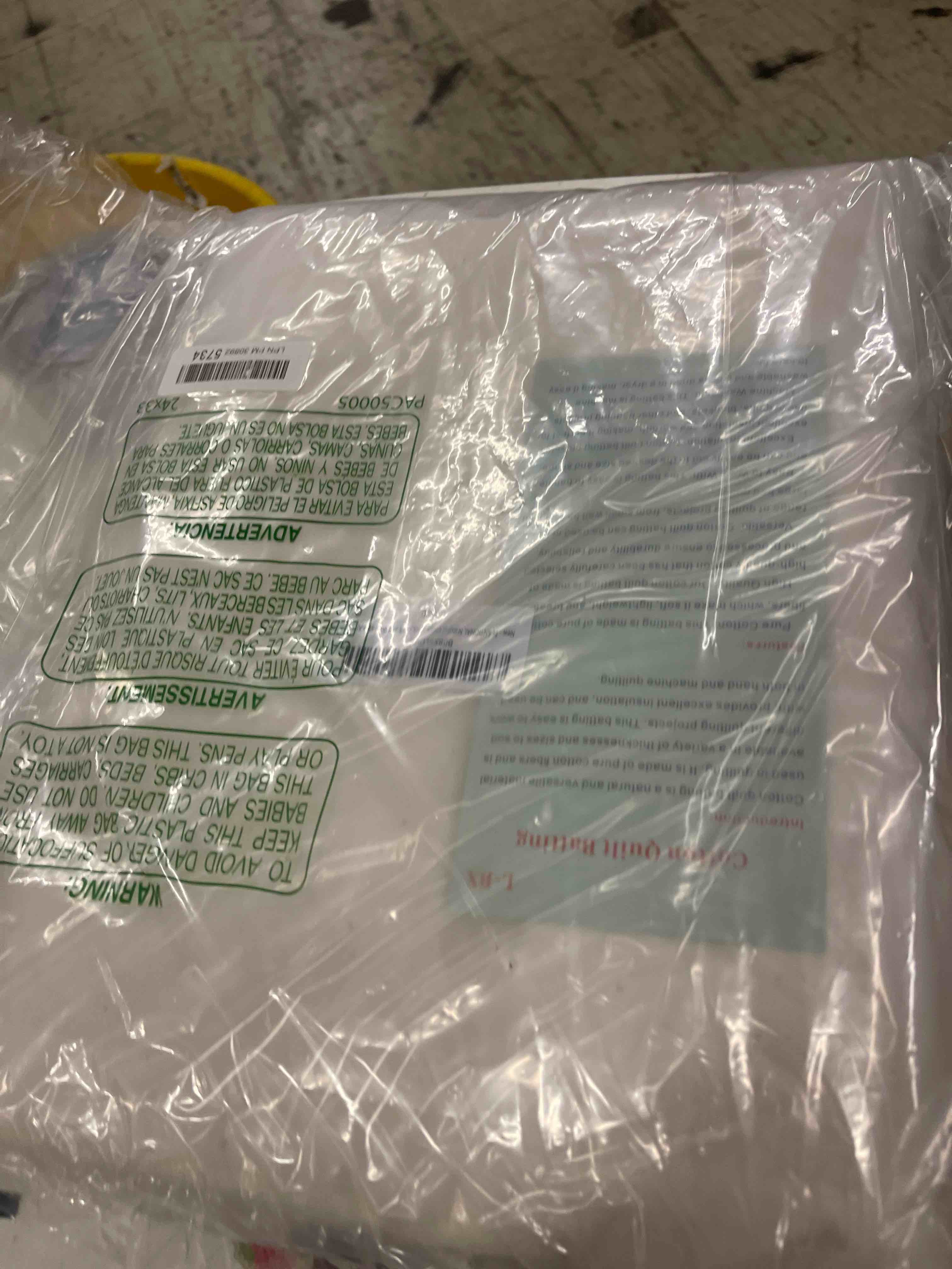 Condition photo showing New/Like New for PLANTIONAL Natural Cotton Batting for Quilts: 79-Inch x 91-Inch Light Weight Purely Natural All Season Quilt Batting for Quilts, Craft and Wearable Arts