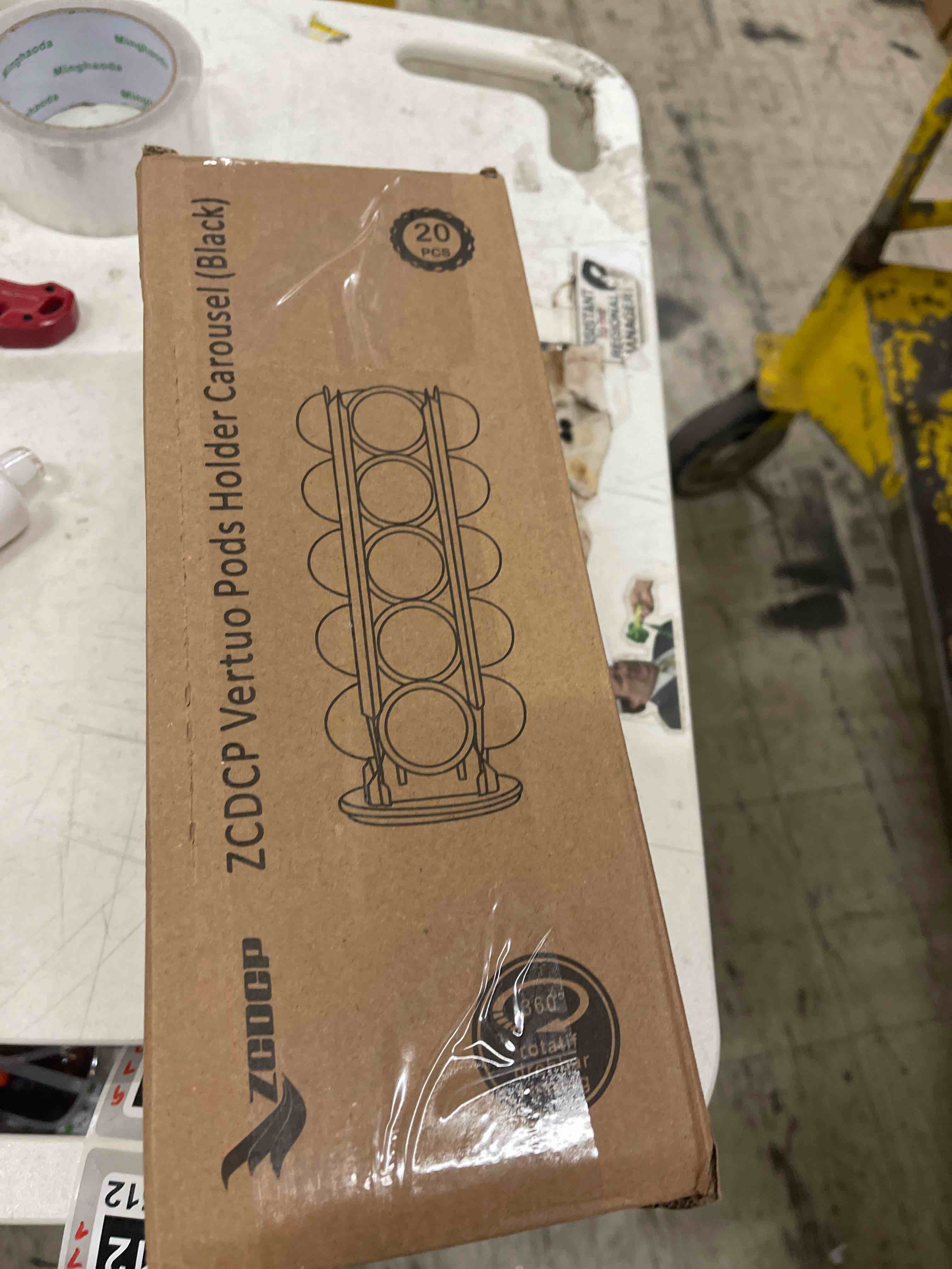 Condition photo showing New/Like New for ZCDCP Nespresso Pod Holder for Vertuo Pod Holder Carousel Stand Storage with 360 Degree, Chrome Coffee Pod Holder Organizer for Nespresso Vertuo, 20 Pods