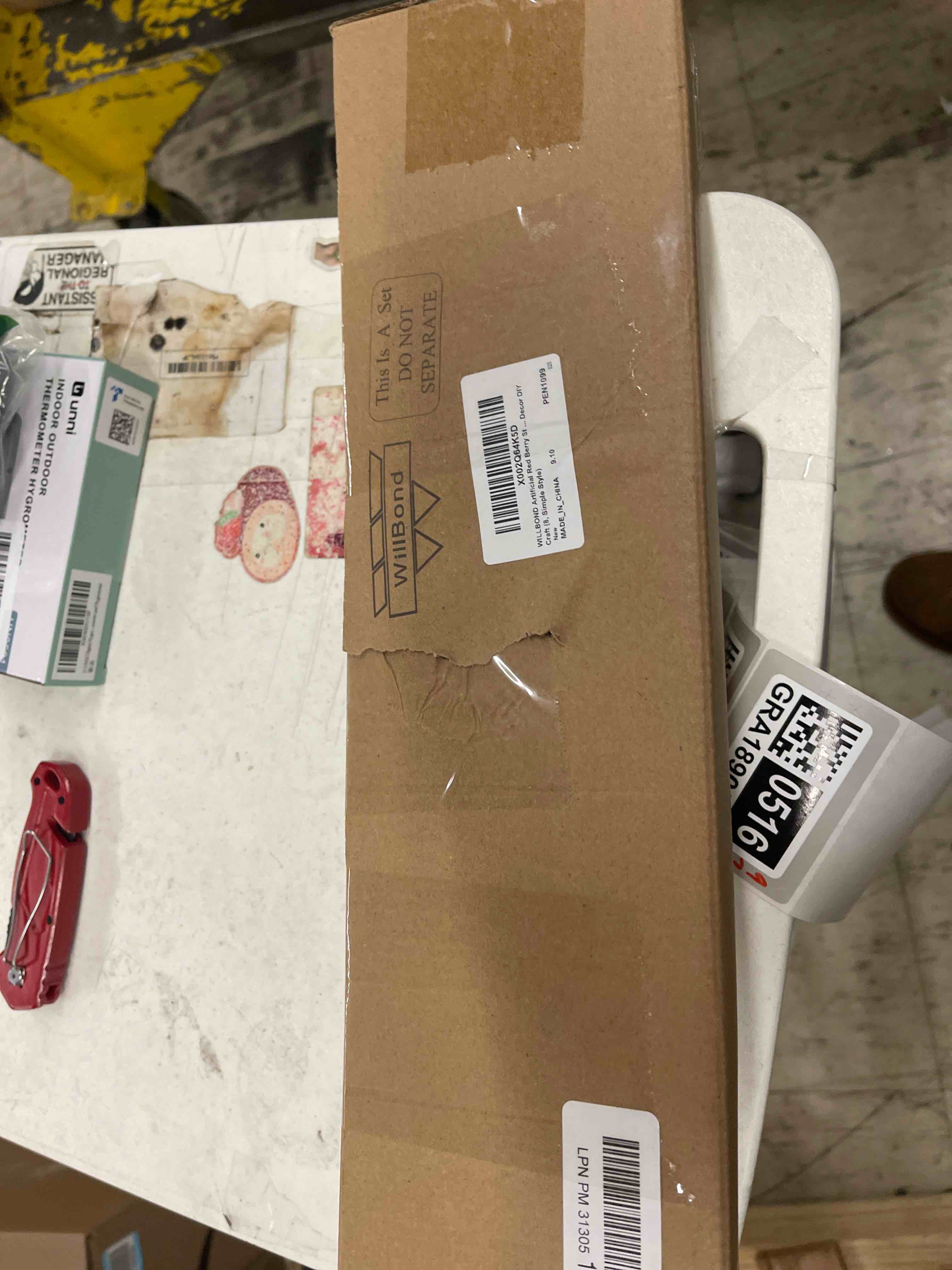 Condition photo showing New/Like New for WILLBOND Artificial Red Berry Stems 21.6 Inch Christmas Red Berries Holly Berry Branches for Christmas Tree New Year Decor DIY Craft (8, Simple Style) Red 8