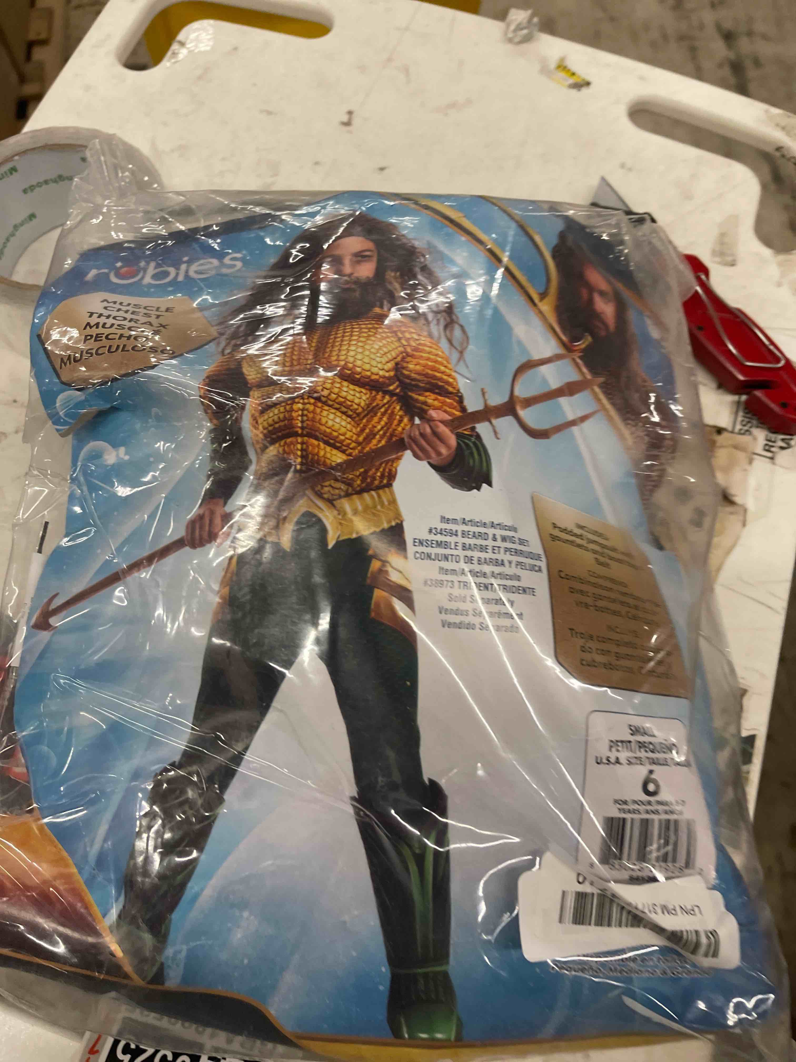 Condition photo showing New/Like New for Rubie's Aquaman Movie Child's Deluxe Costume Small