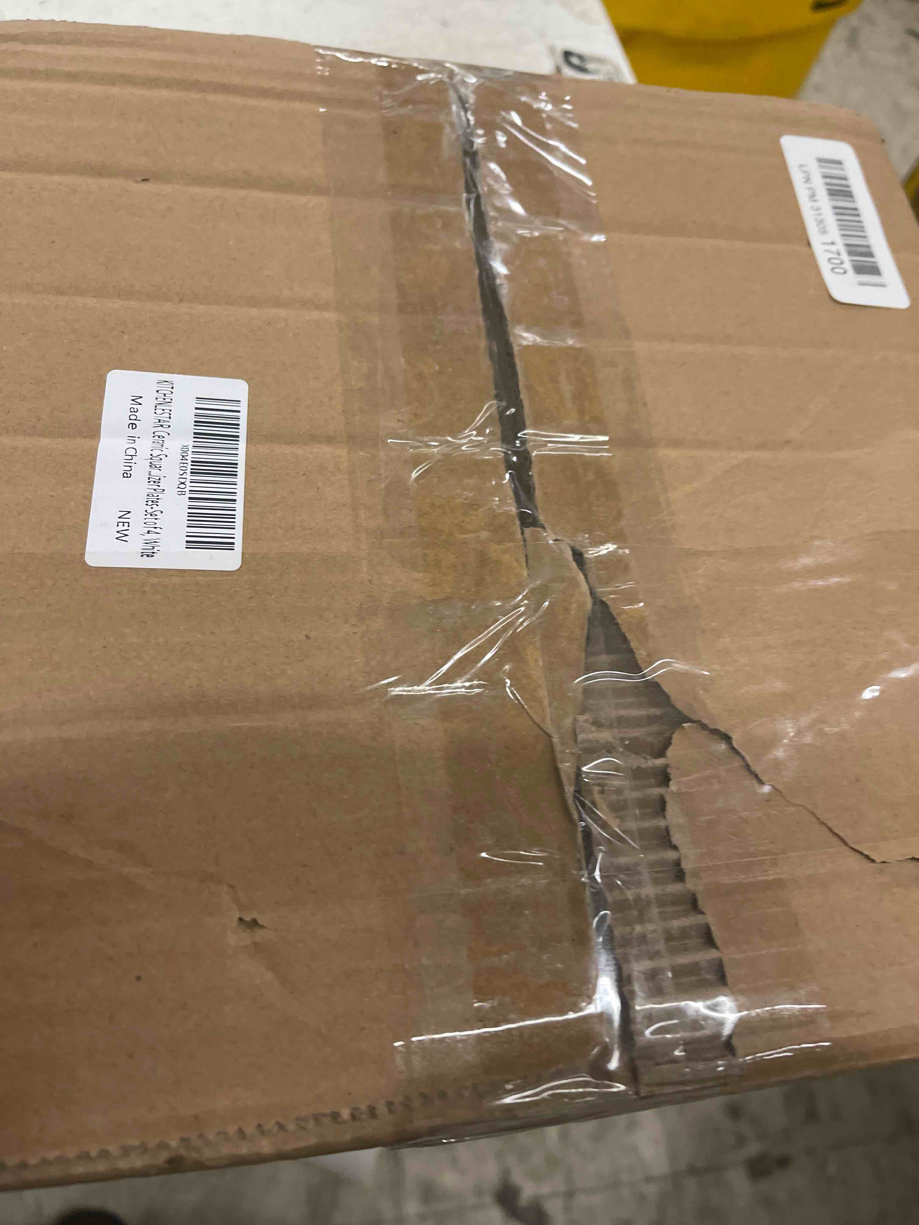 Condition photo showing New/Like New for Ceramic Square Dinner Plates,9 Inch Square Serving Plate for Steak, Pasta, Salad, Snacks, Dessert, Appetizer Plates-Set of 4