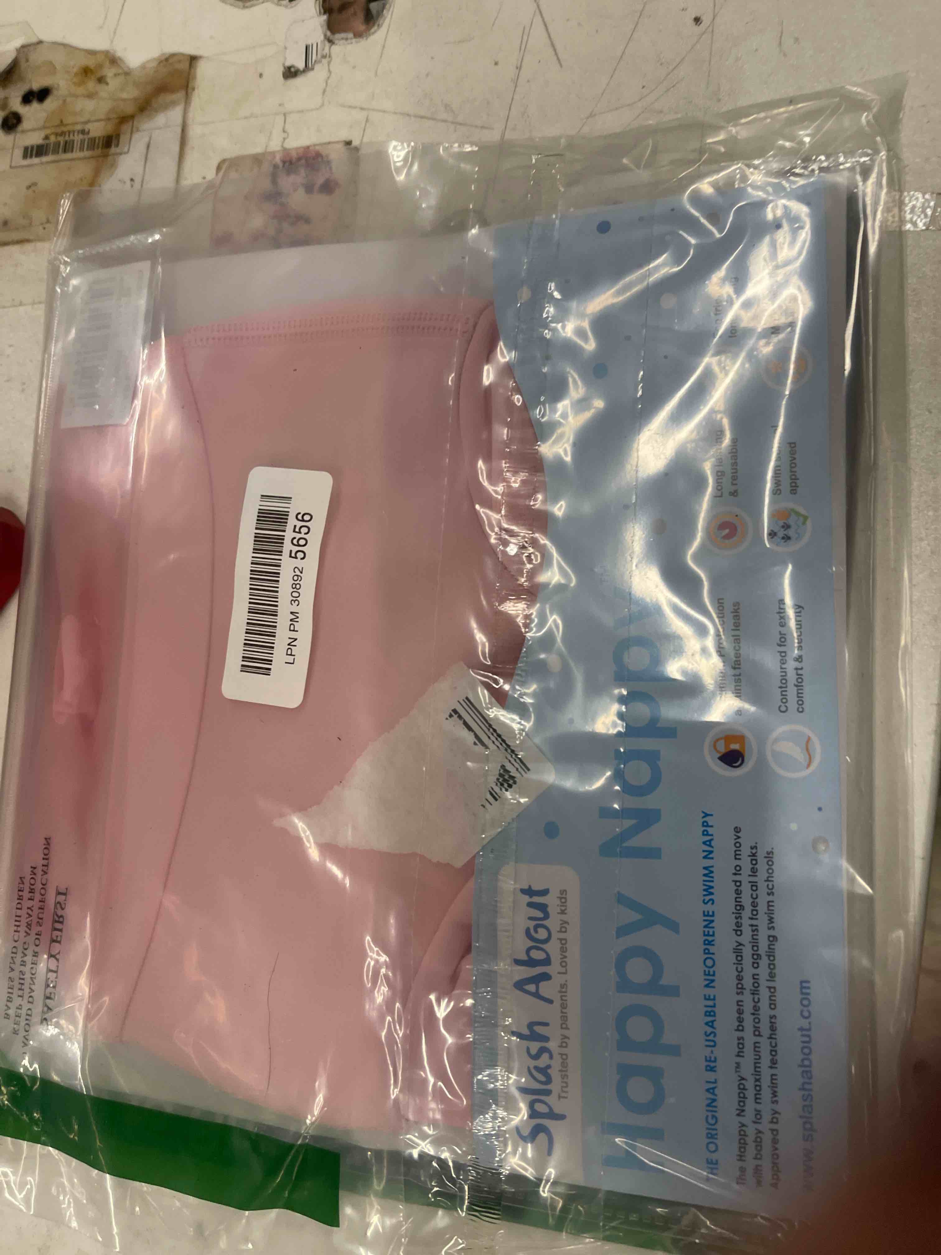 Condition photo showing New/Like New for Splash About Happy Nappy Reusable Swim Diaper, Almond Blossom, 6-12 Months