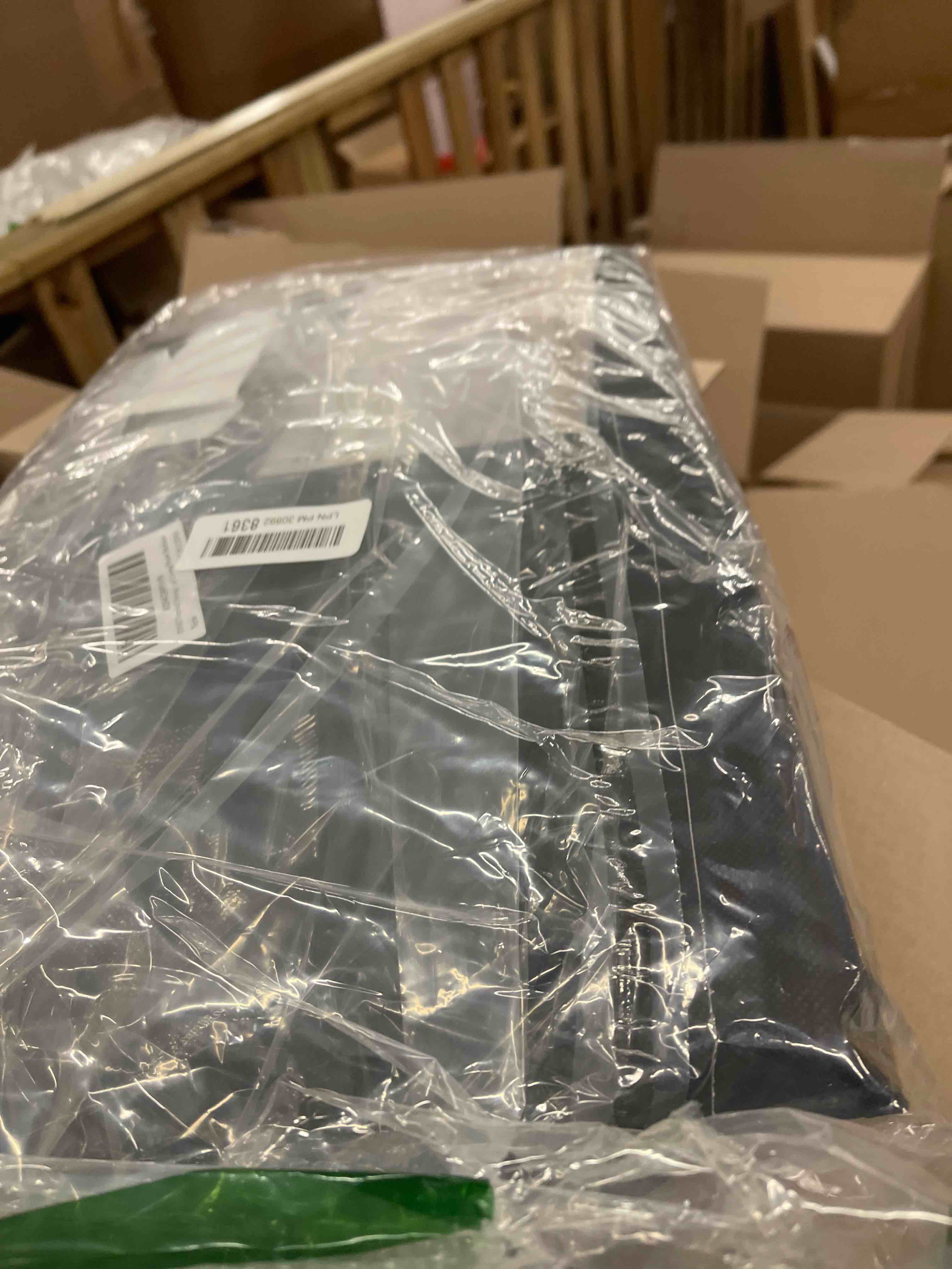 Condition photo showing New/Like New for DIMJ Trapezoid Storage Bins for clothes - 4 Packs Closet Organizers and Storage Baskets, Foldable Closet Baskets with Handles and Divider, Closet Storage Bin Toybox for Shelves Living Room Bedroom